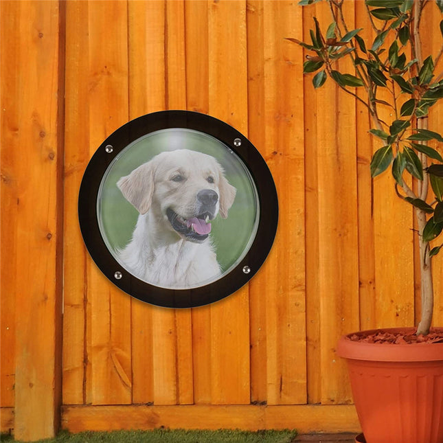 Dedicated Fence Window Transparent Semicircular Acrylic Fence Pet Cat Door
