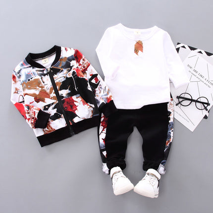 Ensemble de vêtements pour enfants en trois pièces pour garçons