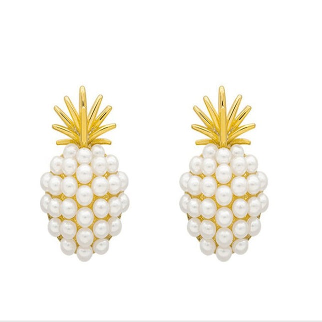 Boucles d'oreilles en perles, ananas et étoile de mer