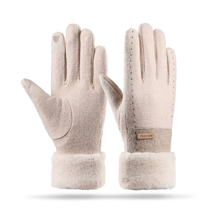 Gants d'hiver tricotés Bejirog pour femmes avec doublure polaire et écran tactile