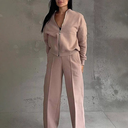 Wide Leg Pants Two-Piece Set