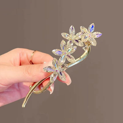 Épingle à cheveux Twister en forme de fleur de cristal