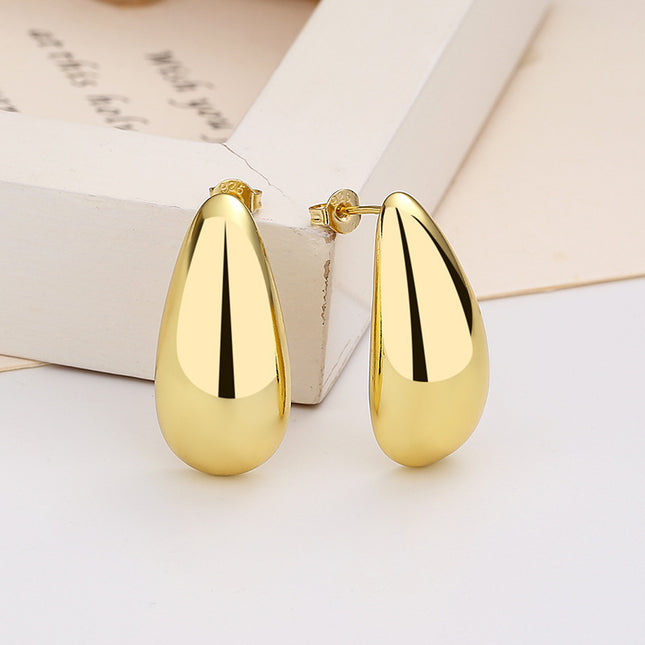 Boucles d'oreilles simples et élégantes en plaqué or