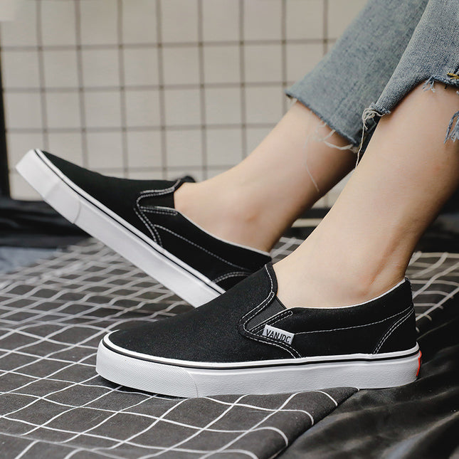 Stylish Canvas Slip-On Sneakers for Couples - Neutral & Casual