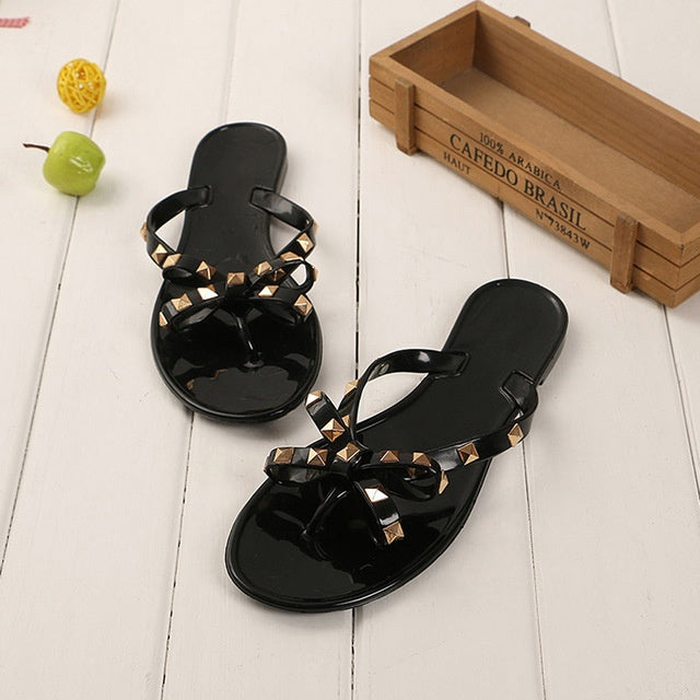Women's PVC Sandals – Lightweight & Non-Slip, Flat Heel
