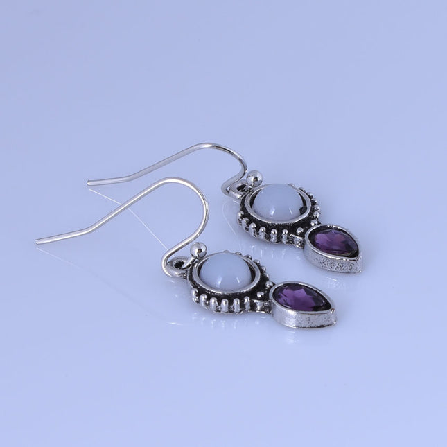 Thai Silver Moonstone Earrings