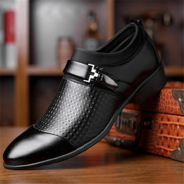 Men's Formal Leather Shoes - Breathable, Wear-Resistant, Non-Slip