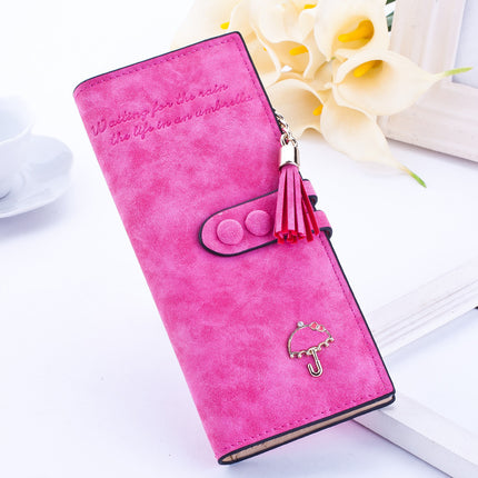 Fashionable Lady's PU Umbrella Purse Wallet – Korean Style Long Zipper Handbag
