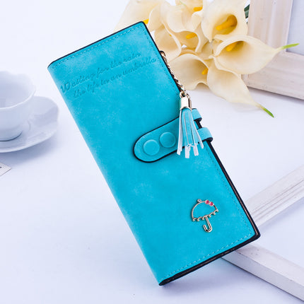 Fashionable Lady's PU Umbrella Purse Wallet – Korean Style Long Zipper Handbag