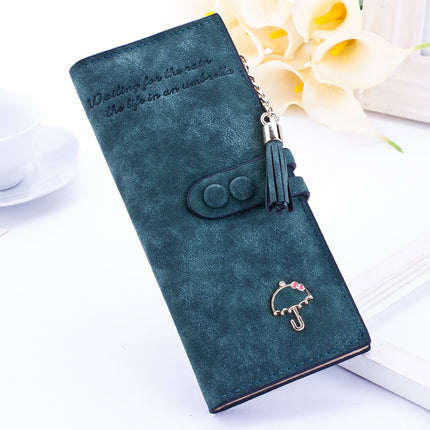 Fashionable Lady's PU Umbrella Purse Wallet – Korean Style Long Zipper Handbag