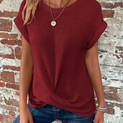 Short-sleeved Waffle T-shirt