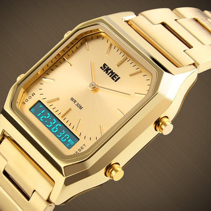 Retro Classic Business Steel Strap Electronic Watch