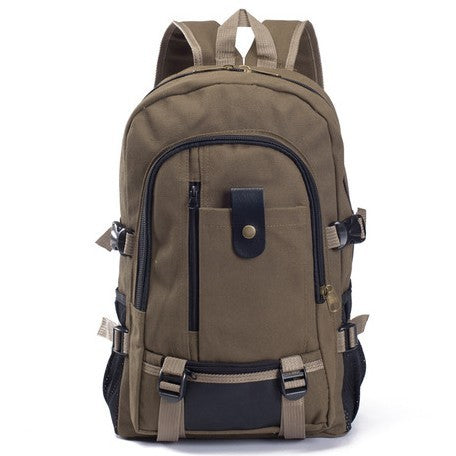 Sac à dos en toile pour homme - Sac d'étudiant durable avec fermeture éclair, 44 x 28 x 16 cm, élégant et pratique