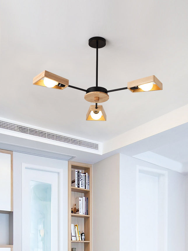 Solid Wood Bedroom Chandelier