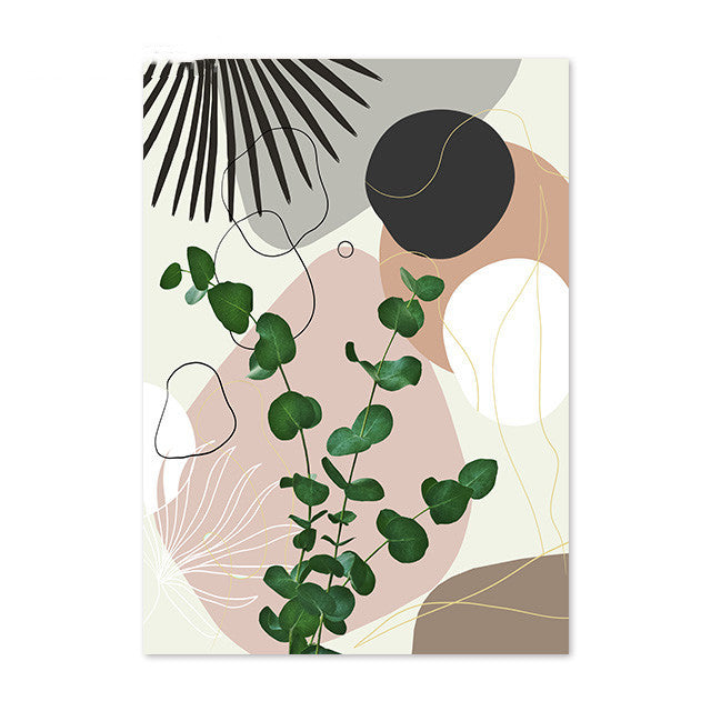 Tropical Plant Leaf Wall Art Painting
