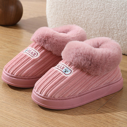Chaussons d'hiver confortables en peluche - Semelle épaisse et antidérapante