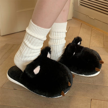 Women's Cute Cat Paw Cotton Slippers for Winter