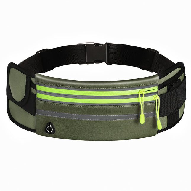 Sac banane imperméable à double fermeture éclair pour le sport et la course à pied, sac banane unisexe