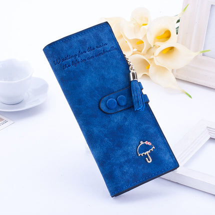 Fashionable Lady's PU Umbrella Purse Wallet – Korean Style Long Zipper Handbag