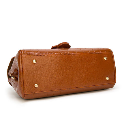 Sac à main en cuir PU noble pour femme avec motif crocodile