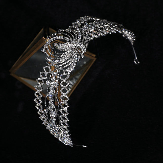 Couronne en strass Vêtements de luxe Bijoux de cheveux de mariage de mariée 