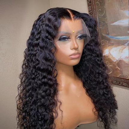 Front Lace Wig Women's Long Curly Hair