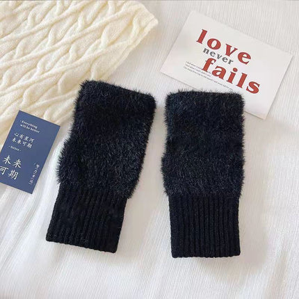 Gants tricotés thermiques à écran tactile pour femmes