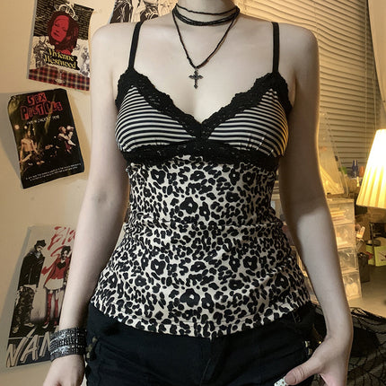 Sexy Leopard Lace Splicing