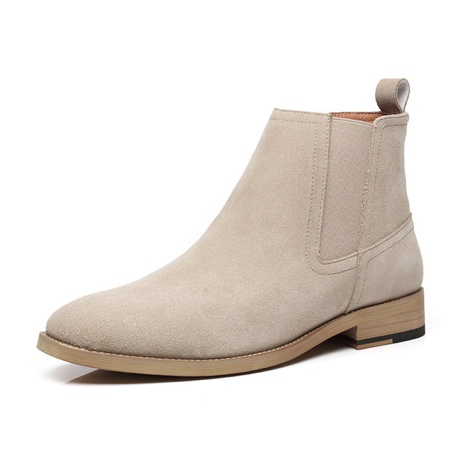 Chelsea Boots - Leather Martin Boots with Wedge Heel, Breathable and Stylish