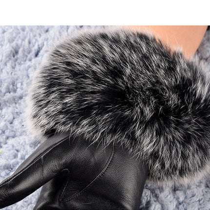 Gants chauds doublés de polaire en peau de mouton pour femmes