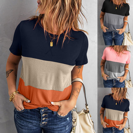 Match Color Short - Sleeved T-shirt