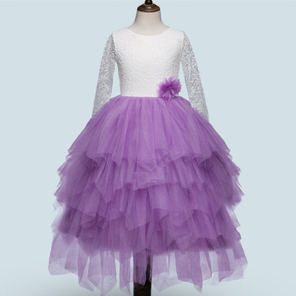 Robe à manches longues en dentelle pour enfants