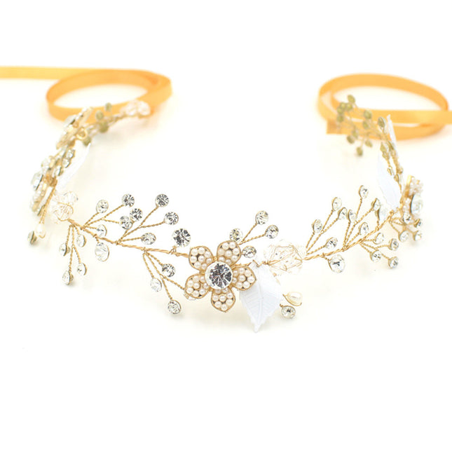 Couronne de perles et de cristaux pour mariage