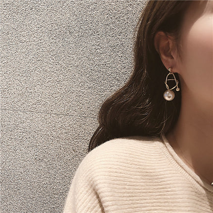 Boucles d'oreilles en perles personnalisées avec enroulement en métal