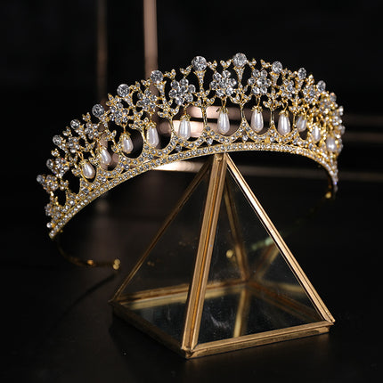 Épingle à cheveux de mariée exquise en alliage de perles et de diamants