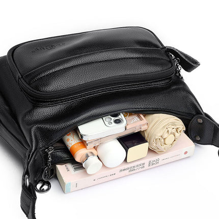 Sac à bandoulière en cuir de grande capacité pour femme