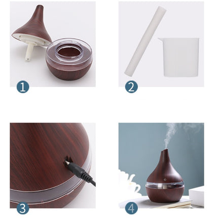 Wood grain tip humidifier air purifier