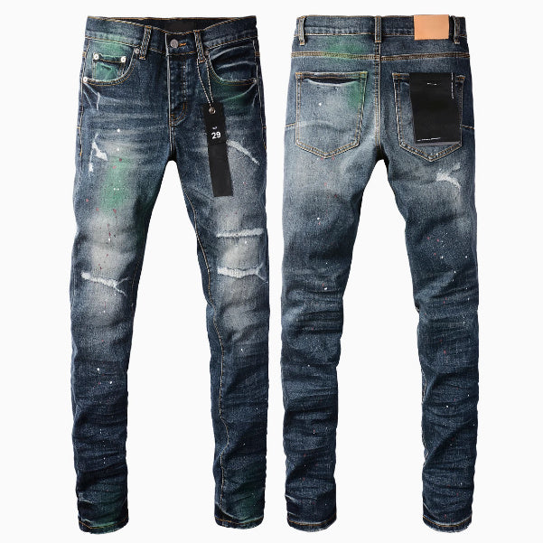 European and American Street Designer Solid Color American Retro Hip-Hop Fashion Jeans