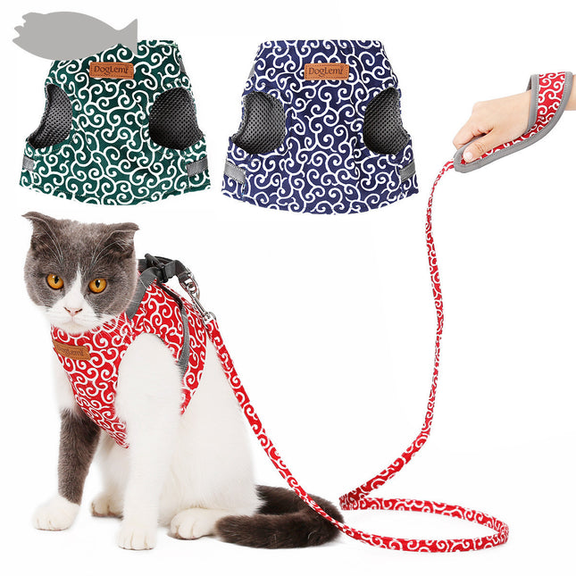 Cat Vest Harness with Traction Rope