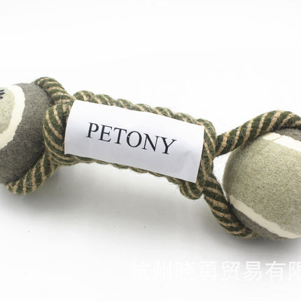 Pet Dumbbell Rope Tennis Ball Teeth Cleaning