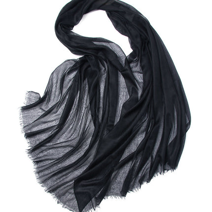 300 Rings Velvet Scarf Thin Solid Color And Plain Sun Protection