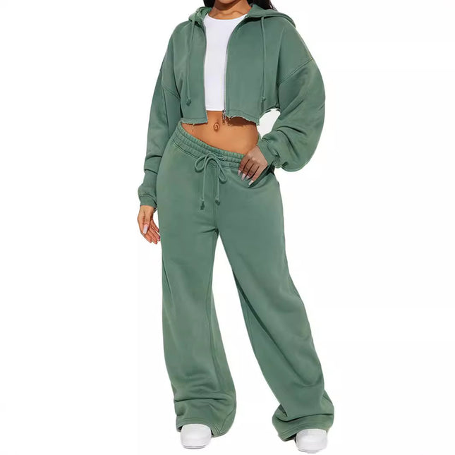 European And American Hooded Zipper Sweater