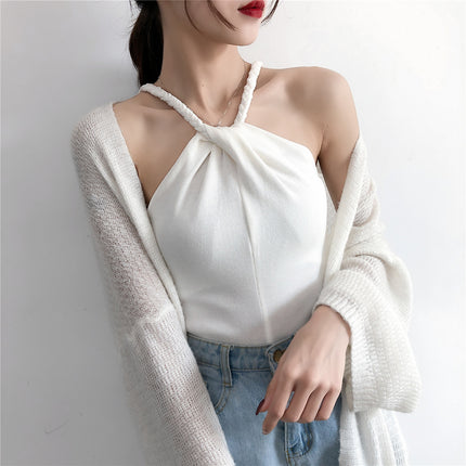 Off-the-shoulder Knitted Camisole