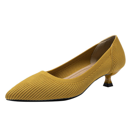 Women's Pointed Toe Pumps, Stiletto Heel, Mesh Fabric