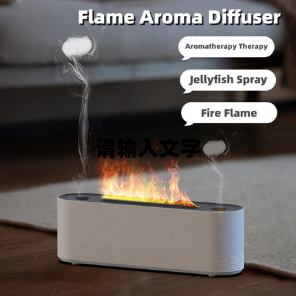 Flame Air Humidifier Ultrasonic Aroma Diffuser LED Cool Mist Maker