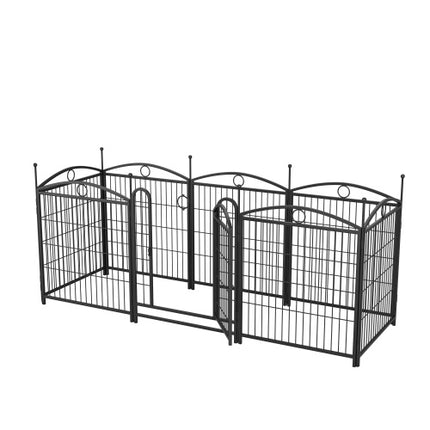 Clôture métallique pour chien de 32 pouces à 8 panneaux