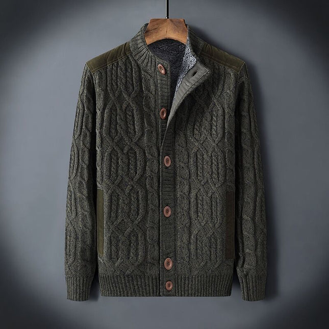 Men's Fleece-Lined Thickened Sweater