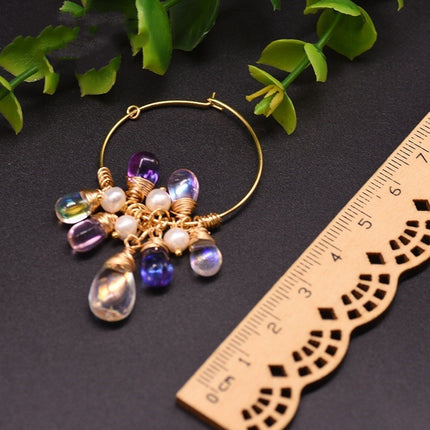 Boucles d'oreilles en perles et cristal tchèque