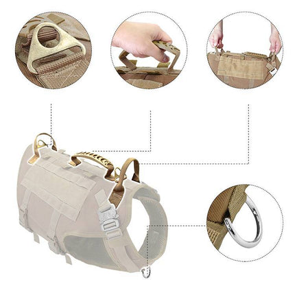 Malinois Large Dog Harness with Leash & Backpack