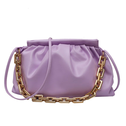 Sac à bandoulière portable à chaîne épaisse en forme de nuage